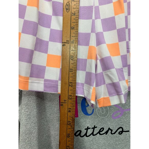 Joyspun Womens Size L (12-14) Light Grey/Colorful Sleepwear Set Tank and Shorts - Picture 8 of 11